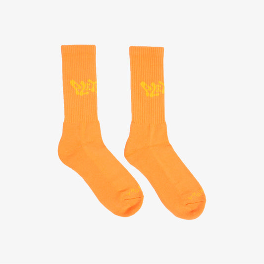 PLETHORA "Wave" Socks - Tangerine Dream