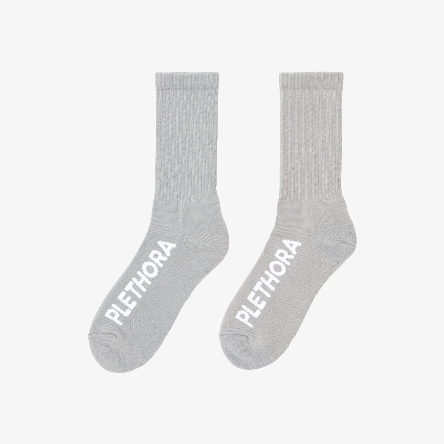 PLETHORA "Italic" Socks - Ash / White