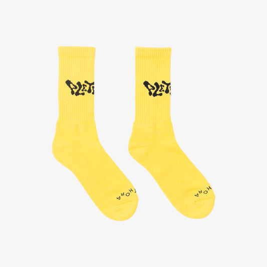 PLETHORA "Wave" Socks - Bumble Bee Yellow / Black