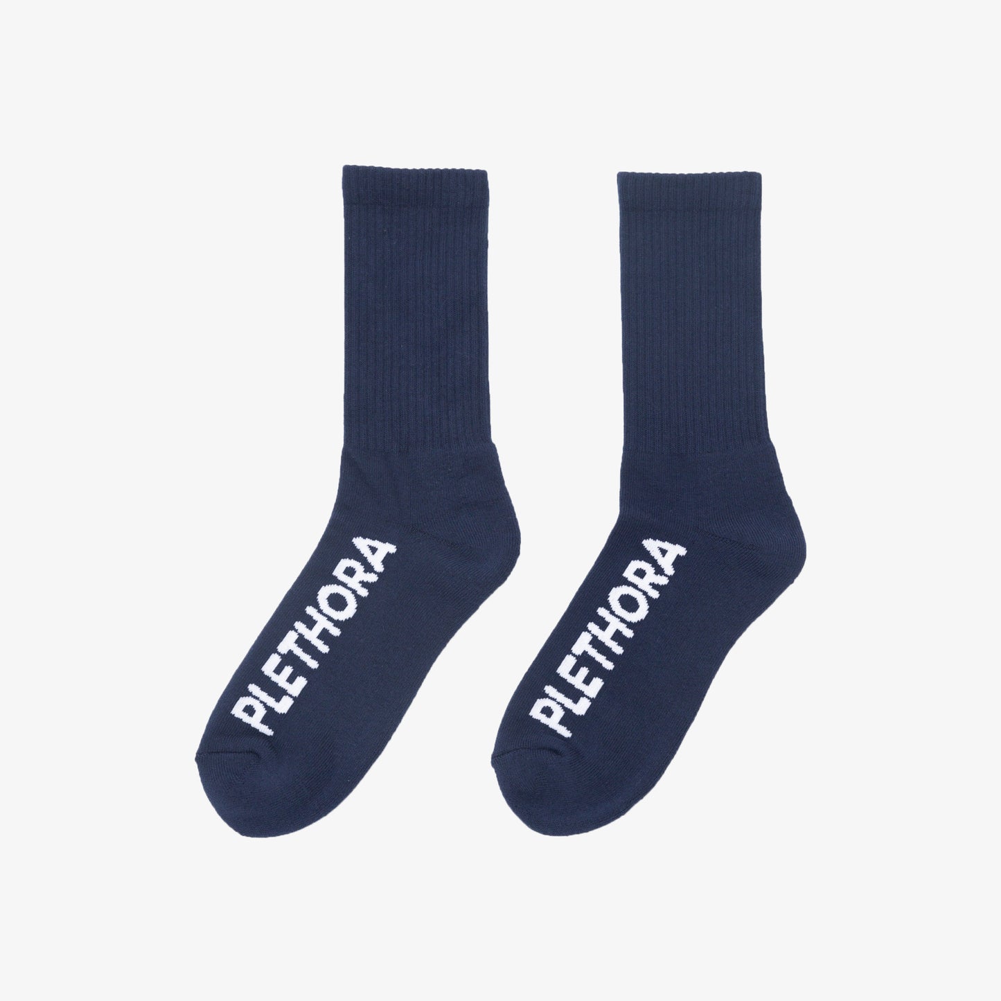 PLETHORA "Italic" Socks - Navy / White