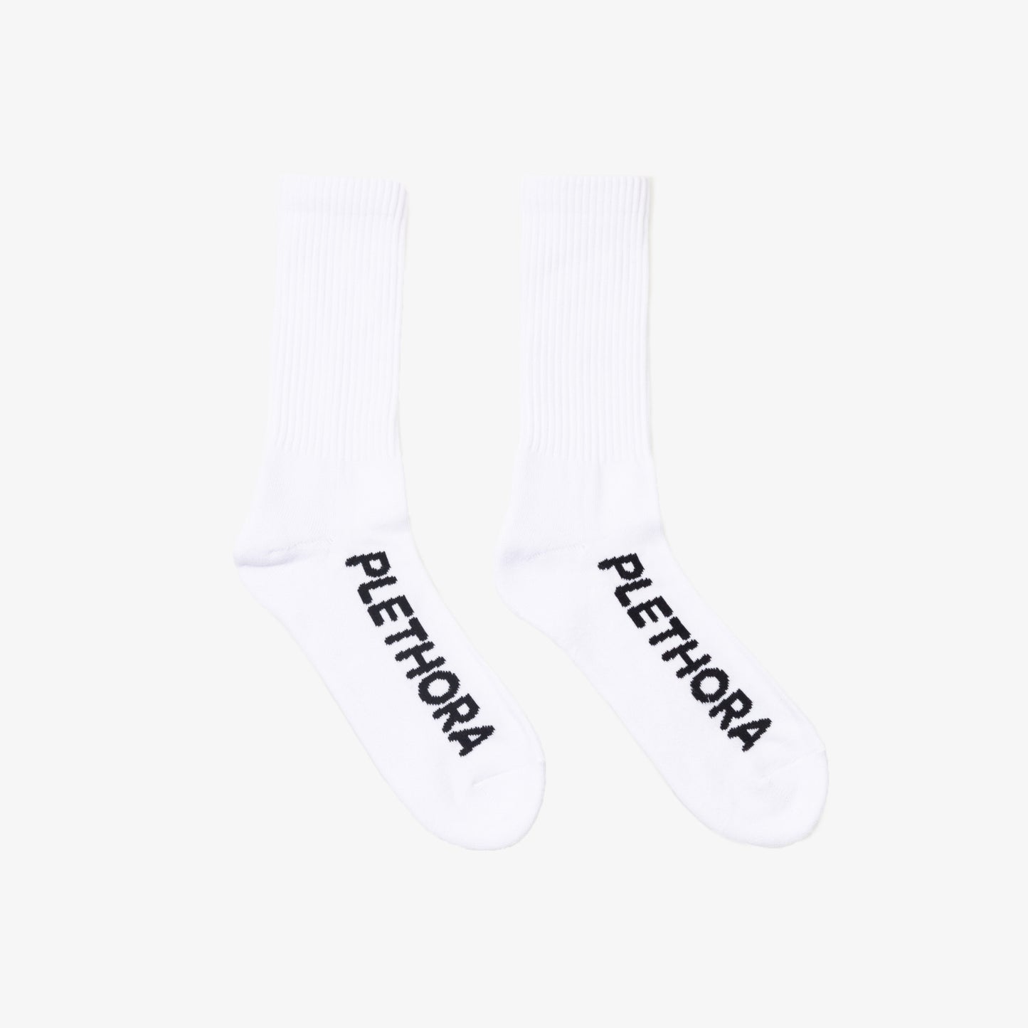 PLETHORA "Italic" Socks - White / Black